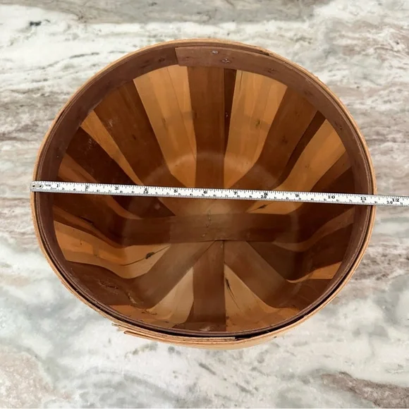 Set of 5 Fall Harvest Rustic Wooden Bushel Baskets- Fall Planter / Apple Picking - Picture 7 of 13